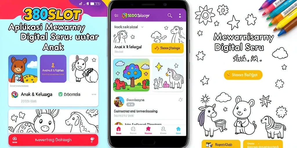 Tampilan antarmuka pengguna 380SLOT yang interaktif dan berwarna-warni.
