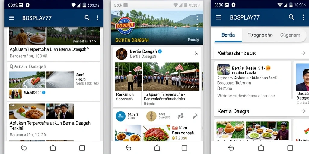 Tampilan antarmuka utama BOSPLAY77 yang informatif dan menarik.