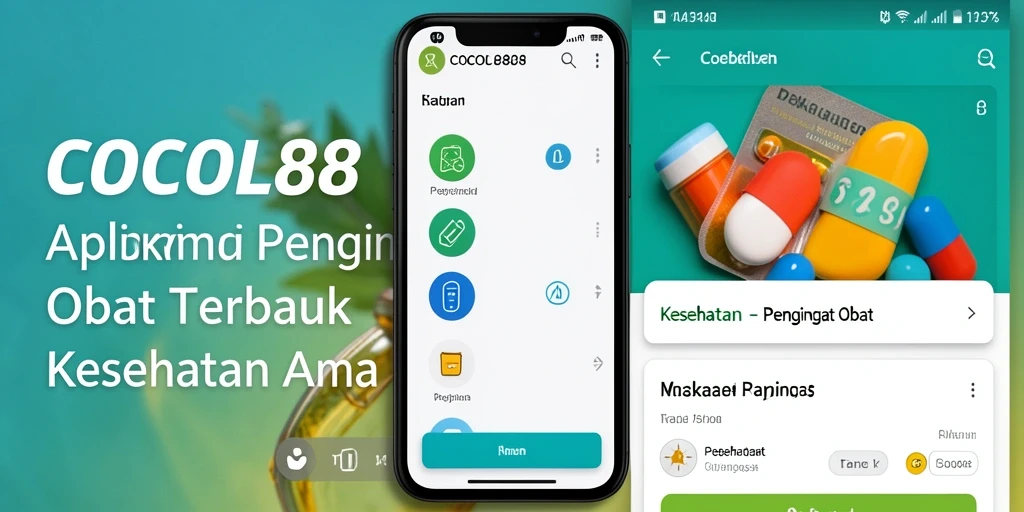 Antarmuka aplikasi COCOL88 yang memudahkan pengingat obat.