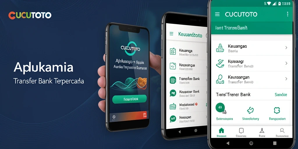 Tampilan antarmuka CUCUTOTO yang sederhana dan fungsional untuk Transfer Bank.