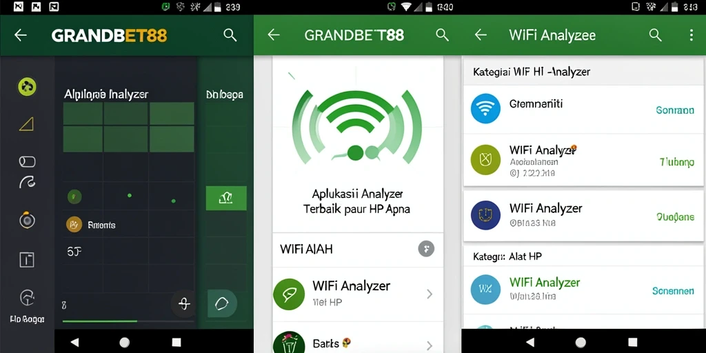 Tampilan antarmuka GRANDBET88 yang menarik dan fungsional sebagai WiFi Analyzer.