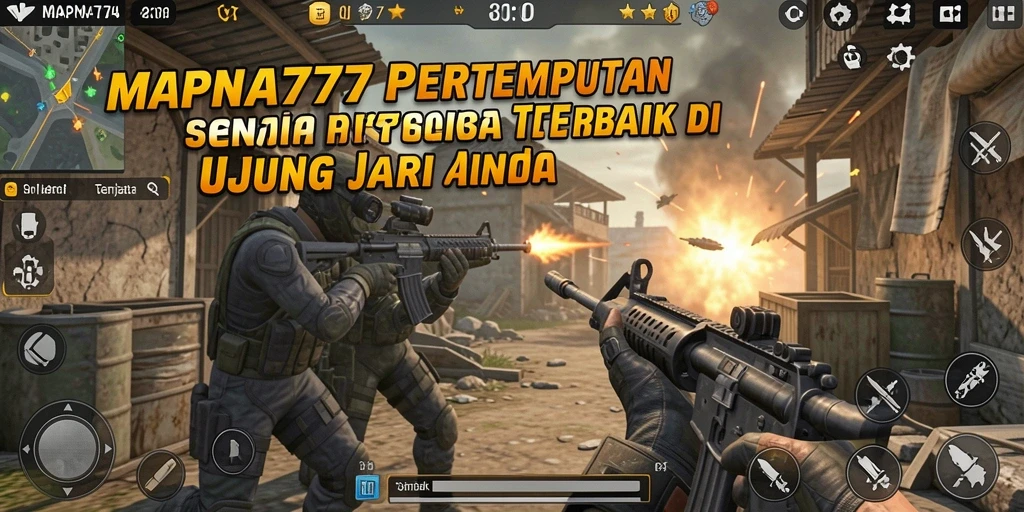 Tampilan antarmuka pertandingan pertempuran di MAPNA777 yang dinamis.