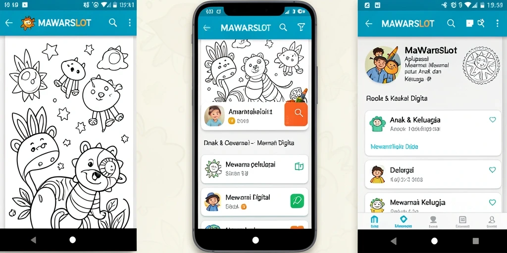 Tampilan antarmuka aplikasi Mewarnai Digital MAWARSLOT yang menarik.