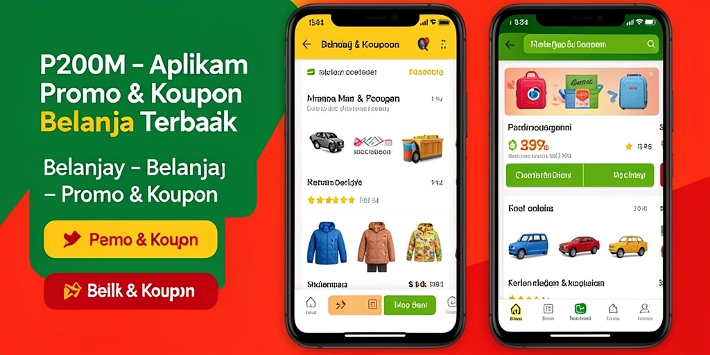 Tampilan antarmuka P200M dengan berbagai promo menarik.