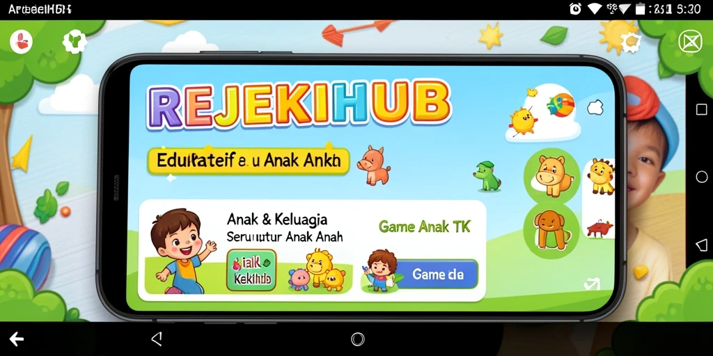 Antarmuka colorful menyenangkan untuk belajar sambil bermain.