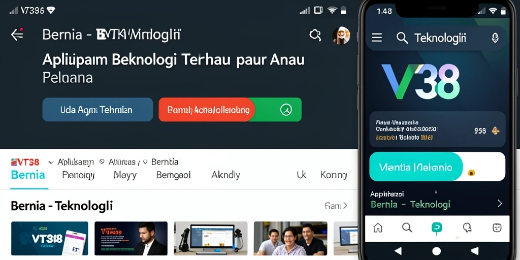 Antarmuka aplikasi VT38 yang modern dan intuitif.